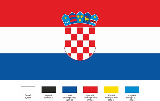 Флаг Хорватии (600х900 мм)